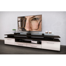 Тумба для ТВ Comfy Home Cinema венге+белый